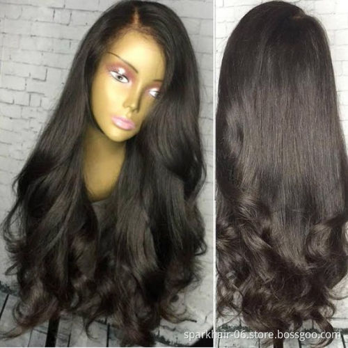 cheap Body wave full lace wig human hair,100% indian grey human hair half wig for black women,peruvian full lace human hair wig